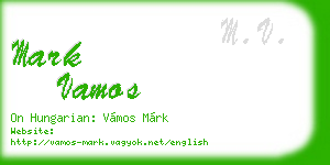 mark vamos business card