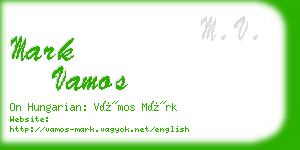 mark vamos business card